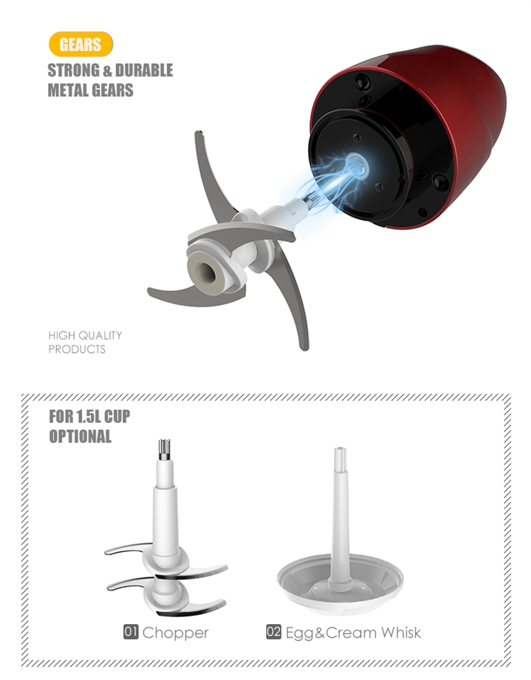 500w 350ml Chopper Cup Multifunctional Electrical Food Chopper