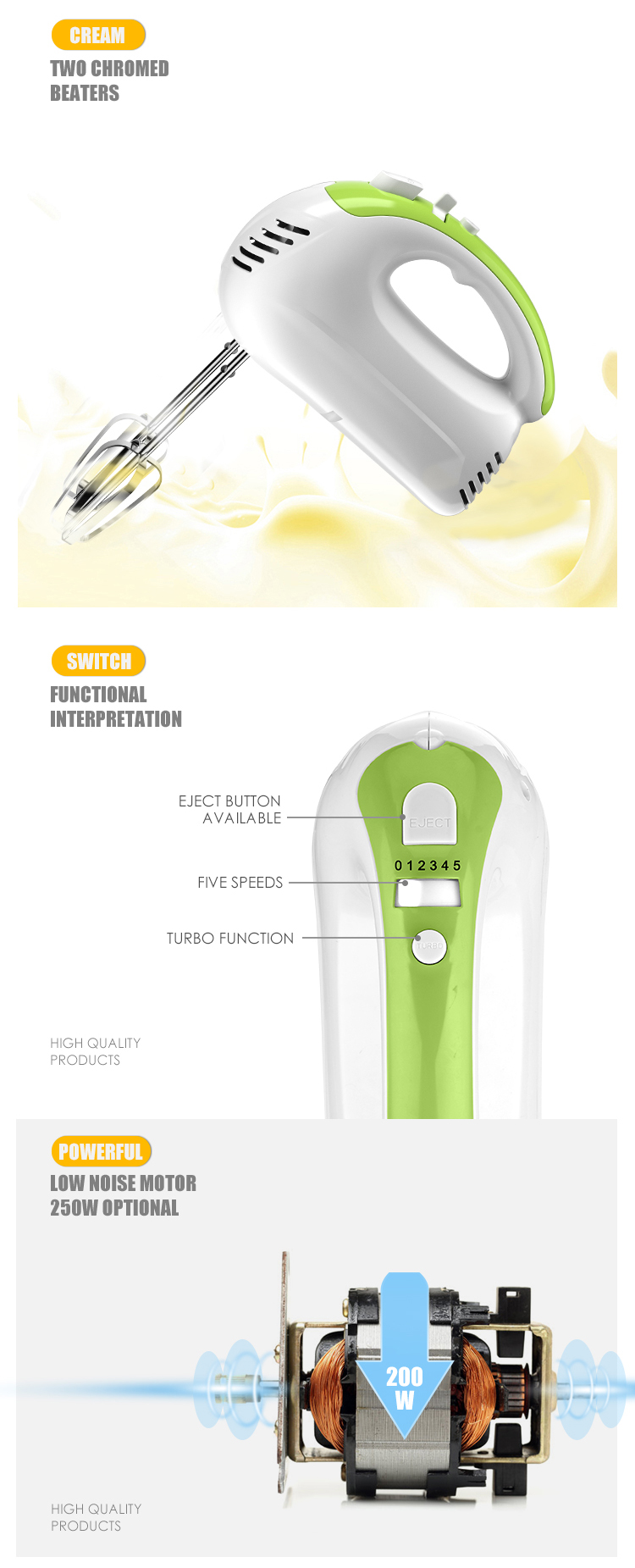 kitchenaid five speed hand mixer