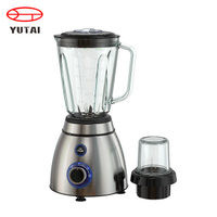 Hot sales 500W stainless steel base glass jar table blender fruit blender juice blender