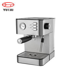 Hot Selling Style Coffee Machine Stainless Steel Automatic Espresso Coffee Maker with temperature meter For Home Use