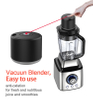 Commercial blender with electric vacuun pressing cover heavy duty powerful 2200W variable speeds ice crush 6 blades