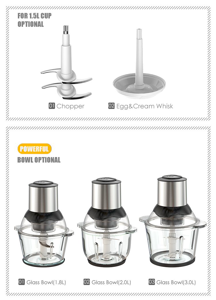 Food Processor Blender Electric Vegetable Chopper Multifunctional Meat Chopper