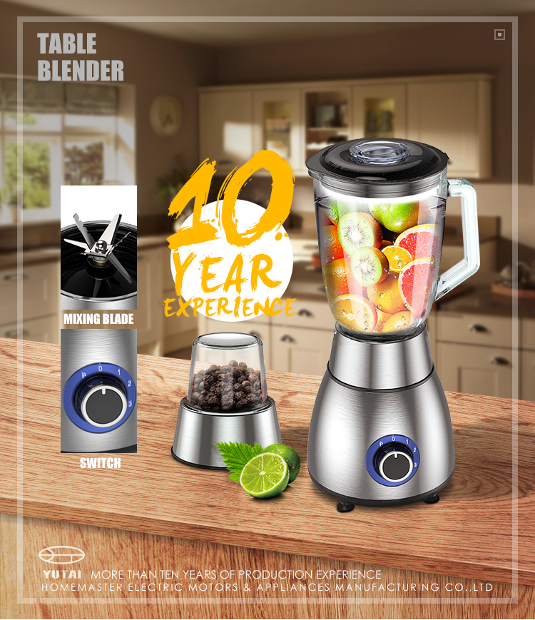 Home Appliance Glass Jug Blender With Grinder