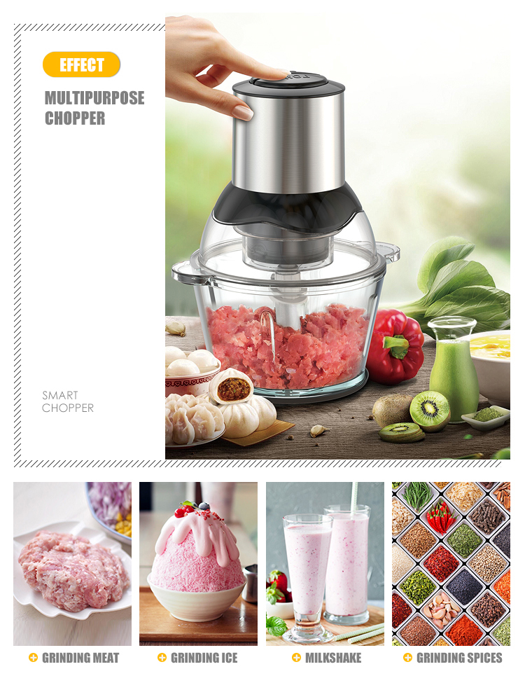 Food Processor Blender Electric Vegetable Chopper Multifunctional Meat Chopper