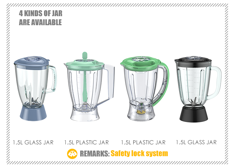 hot sales stainless steel base glass jar table blender fruit blender juice blender