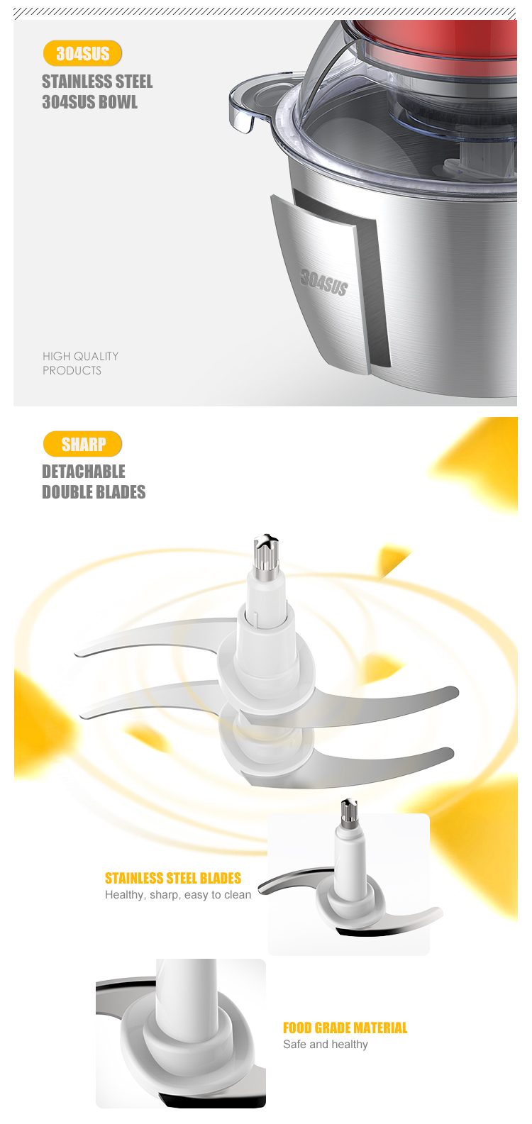 The new design plastic and stainless steel Onion Chopper