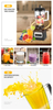 New 500W 1.5L plastic Jar glass jar S/S jar four speeds pulse function key button stainless steel switch board motor blender