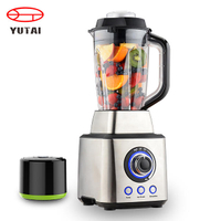 Commercial blender with electric vacuun pressing cover heavy duty powerful 2200W variable speeds ice crush 6 blades
