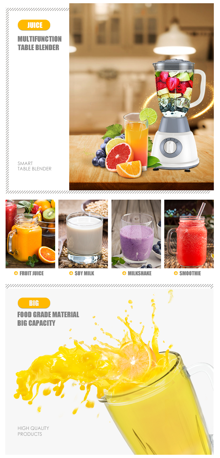 Hot Sales Commercial Blender - Food Processor Mixer Juicer Smoothie Ice Crush