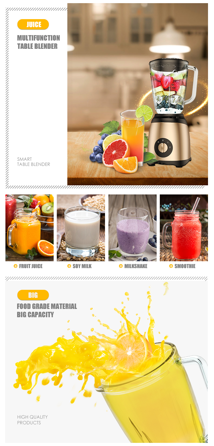 New Design Professional Safety System Heavy Duty Commercial Cooking Smoothie Blender