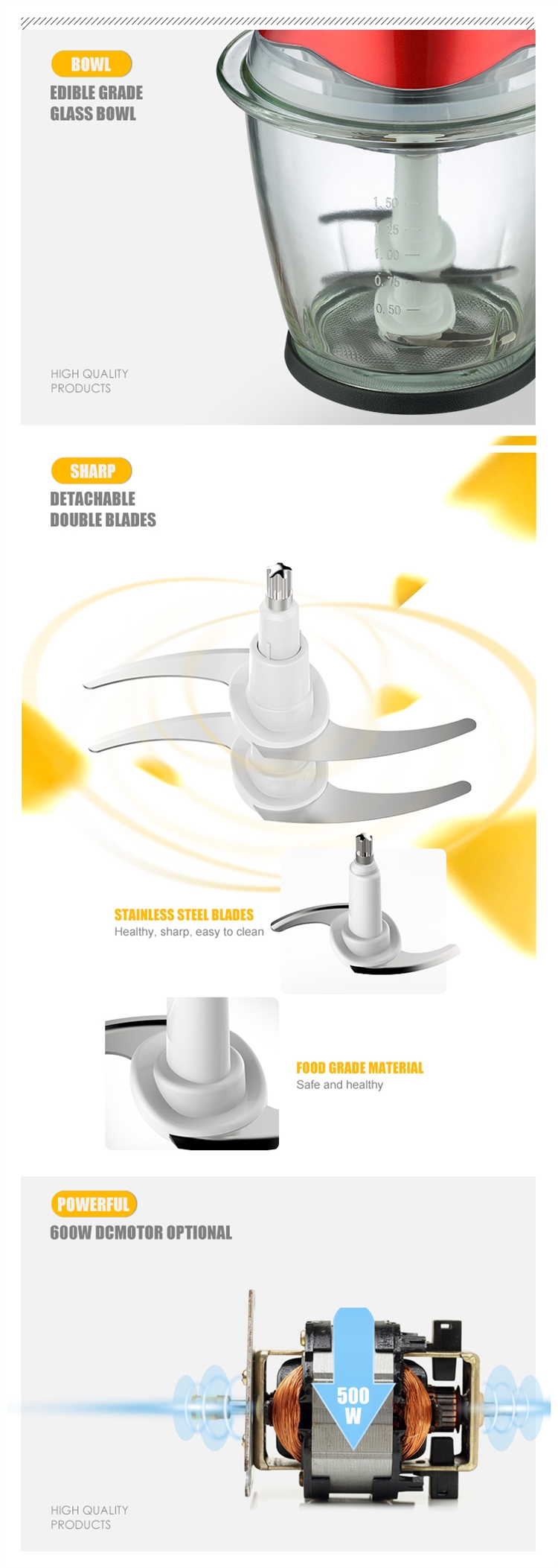 electric blender mixer food processor, food mince meat food chopper blender