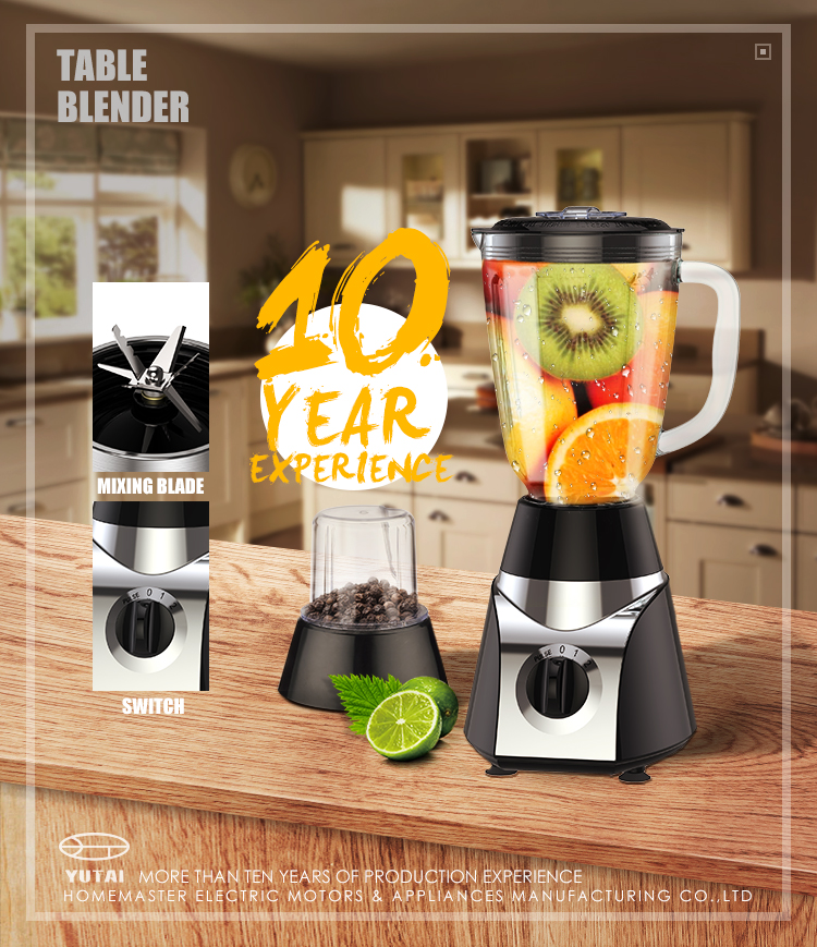 electric portable commercial blender with 1.5L plastic jar