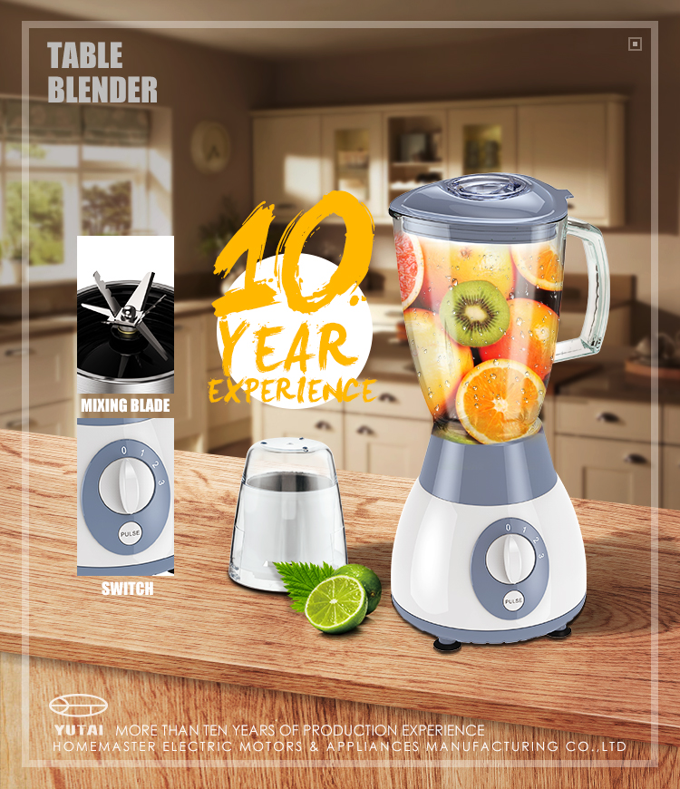hot sales stainless steel base glass jar table blender fruit blender juice blender