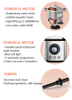 Commercial blender with electric vacuun pressing cover heavy duty powerful 2200W variable speeds ice crush 6 blades