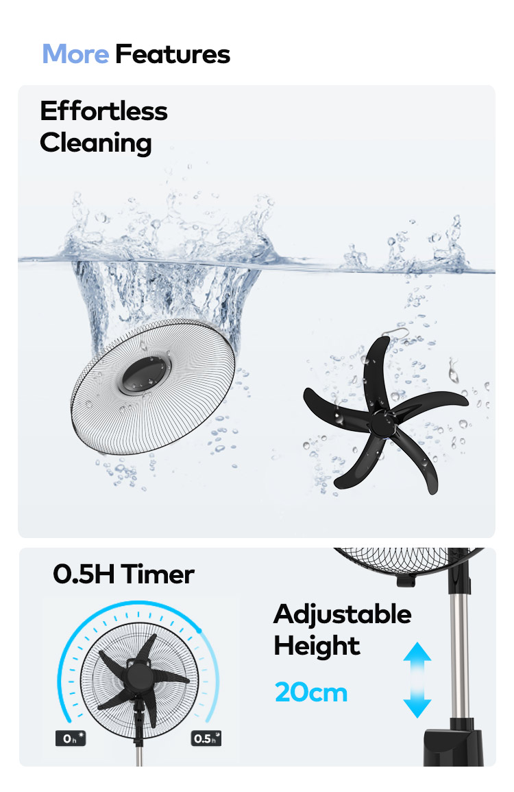 rechargeable standing fan