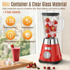 800W Metal Transmission Heavy Chrome Metal Commercial South America Popular Electric Ice Crusher Smoothie Classic Blender 3 Speed Glass Jar Grinder Iron Blender