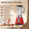 800W Metal Transmission Heavy Chrome Metal Commercial South America Popular Electric Ice Crusher Smoothie Classic Blender 3 Speed Glass Jar Grinder Iron Blender