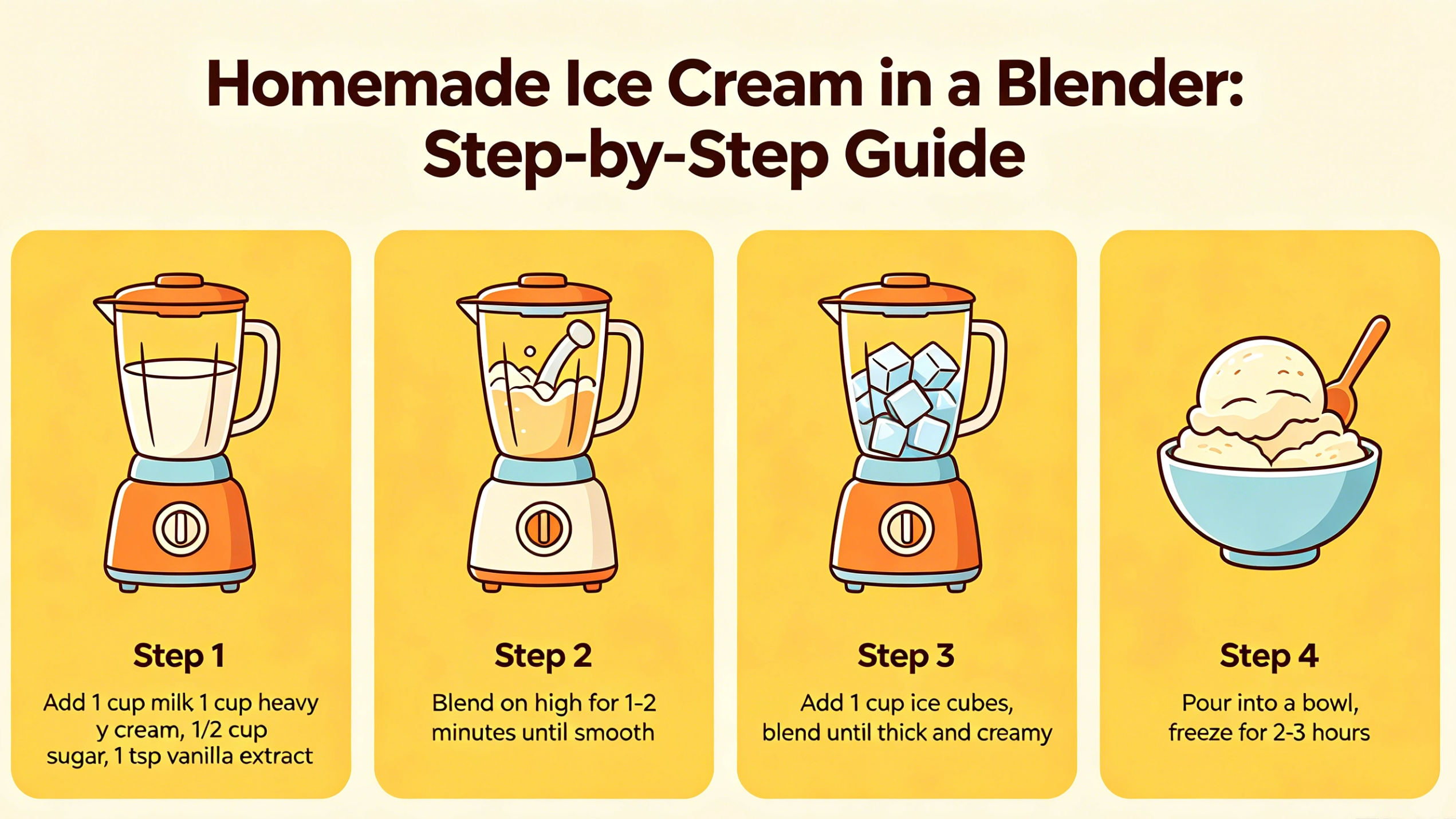 How to make homemade ice cream in a blender