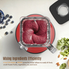 800W Metal Transmission Heavy Chrome Metal Commercial South America Popular Electric Ice Crusher Smoothie Classic Blender 3 Speed Glass Jar Grinder Iron Blender