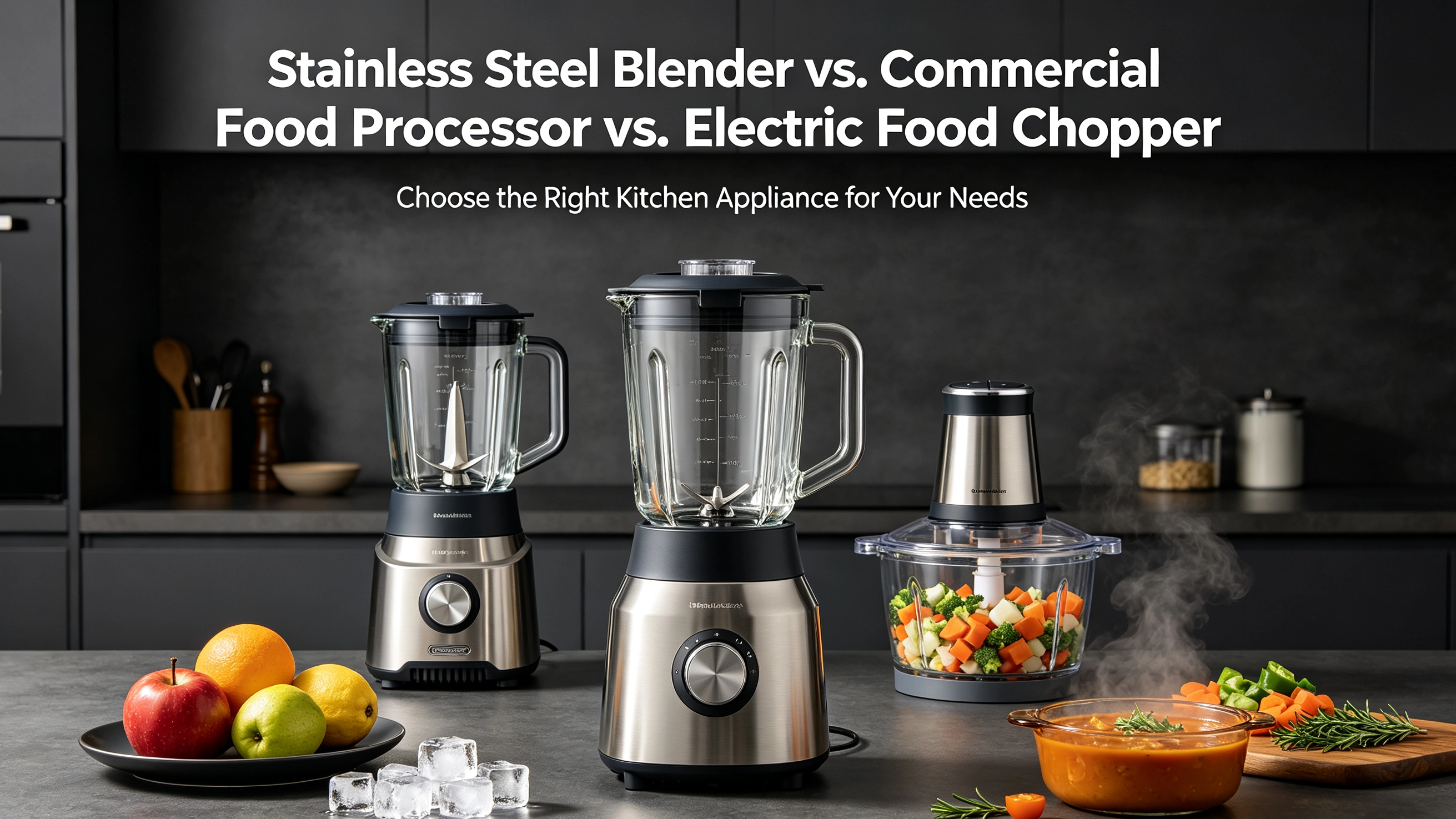 Stainless Steel Blender vs. Commercial Food Processor vs. Electric Food Chopper: Which One Do You Need?