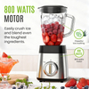 800W 1.5L Table Countertop 2 Speed Stainless Steel Body 6 Blades Glass Electric Smoothies Shakes Ice Crushing Juicer Grinding Food Processor Household Blender