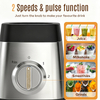800W 1.5L Table Countertop 2 Speed Stainless Steel Body 6 Blades Glass Electric Smoothies Shakes Ice Crushing Juicer Grinding Food Processor Household Blender